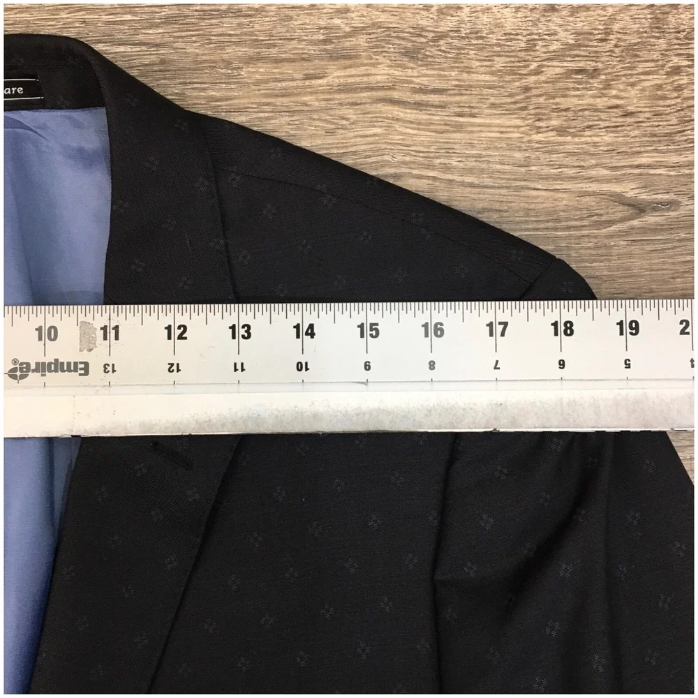 ENZO Mens Blazer Sport Coat Casual Jacket‎ Size 38S Wool Two Button Classic Suit